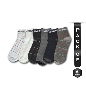 Pack of 6 Pcs Cotton Socks for Men - Multicolor