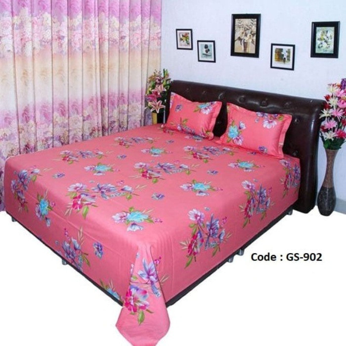 Bed Sheet Combo set-1 pcs bed sheet size – 7.50 Feet X 8.50 Feet + 2 Pcs Pillow cover size 20 inch X 20 Inch. Code GS-902