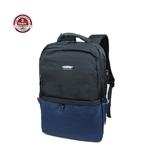 Polyester Backpack for Men - Black and Blue - 0528BPK