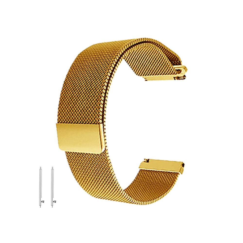 Magnetic Stainless Steel Metal Strap Wrist Band for Any Smart Watch - Golden