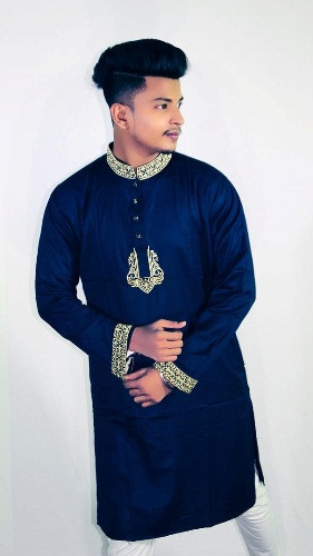 Panjabi- Fine cotton with embroidery. Code-AJ