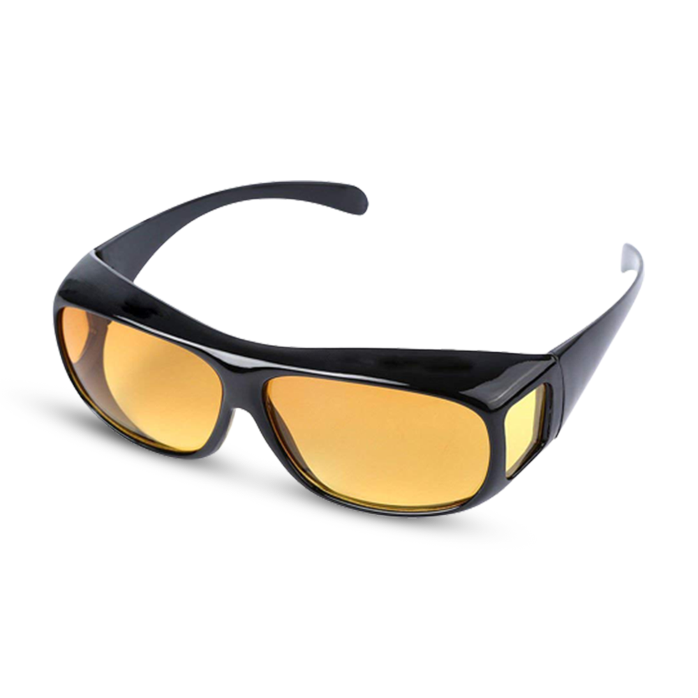 Plastic 2 In 1 HD Vision Day and Night Sunglasses - Brown