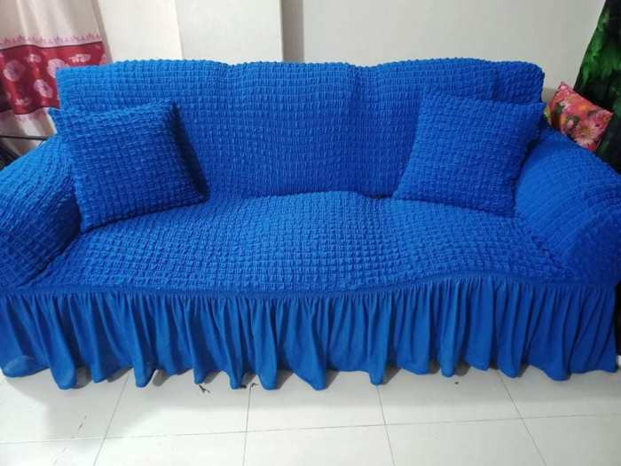 3 Pcs Sofa Cover Combo Set  + 3Pcs Cushion Cover + 1 Pcs T-Table Cover  Size 18 inch 36 inch or Round Table Size 36 inch 36 inch Code-07