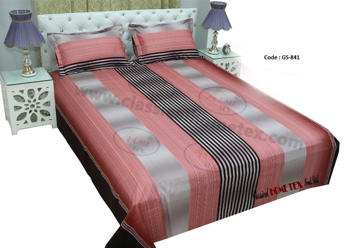 Bed Sheet Combo set-1 pcs bed sheet size – 7.50 Feet X 8.50 Feet + 2 Pcs Pillow cover size 20 inch X 20 Inch. Code GS-841