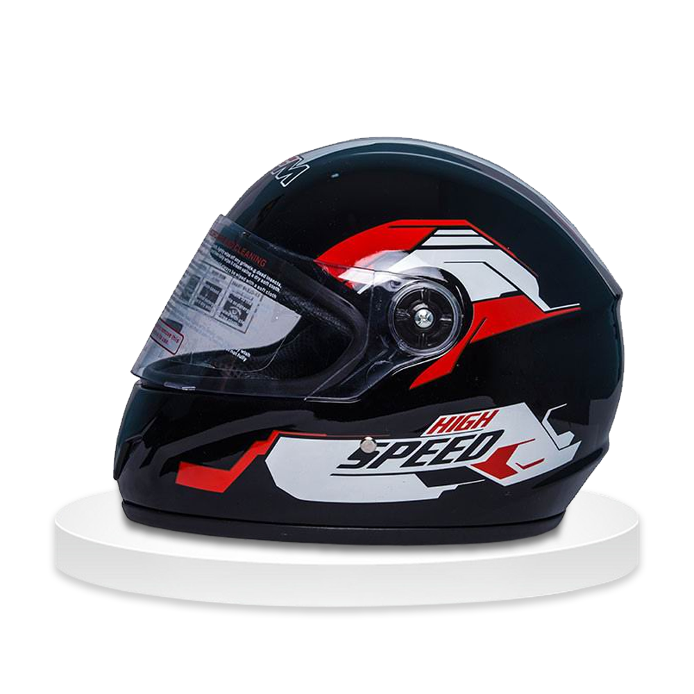 Speed Full Face Helmet Black & Red 002 (CODAUG21)