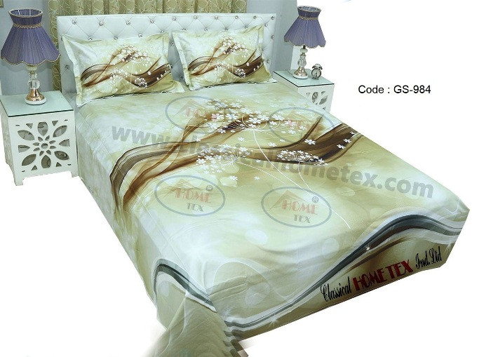 Bed Sheet Combo set-1 pcs bed sheet size – 7.50 Feet X 8.50 Feet + 2 Pcs Pillow cover size 20 inch X 20 Inch. Code GS-984
