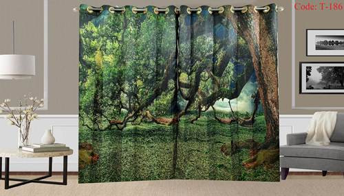 3D Printed Curtain-2 set 10 kuce code T-186