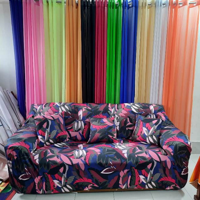 3 Pcs Sofa Cover Combo Set  + 3Pcs Cushion Cover + 1 Pcs T-Table Cover  Size 18 inch 36 inch or Round Table Size 36 inch 36 inch Code-09