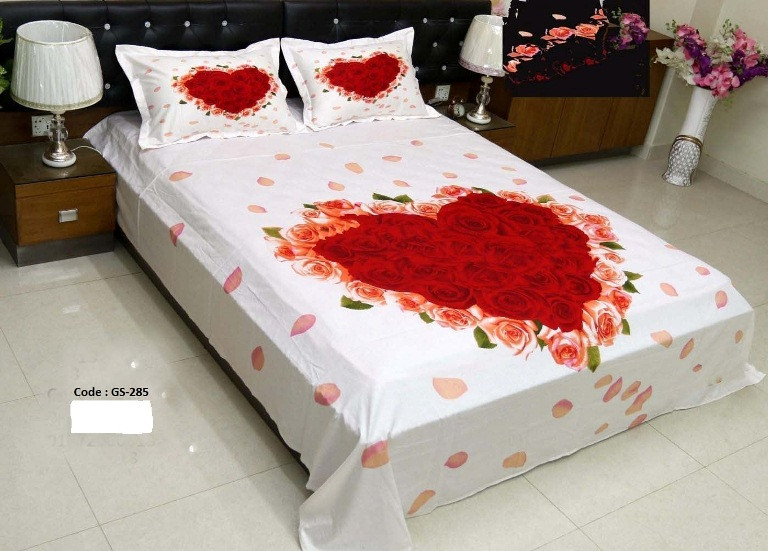 Bed Sheet Combo set-1 pcs bed sheet size – 7.50 Feet X 8.50 Feet + 2 Pcs Pillow cover size 20 inch X 20 Inch. Code GS-285