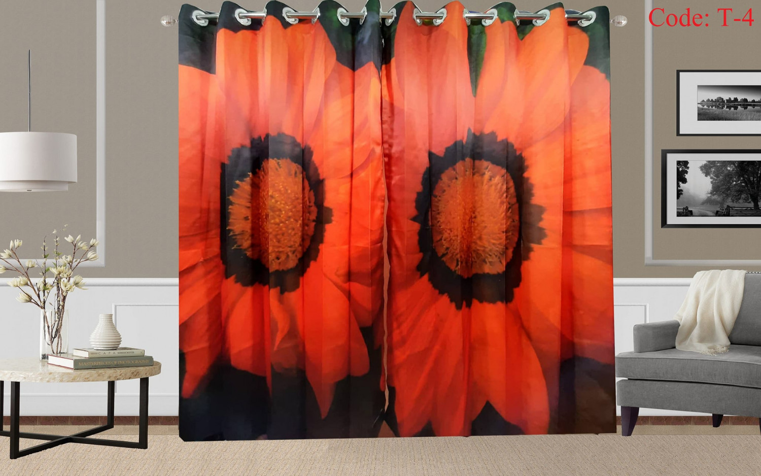 3D Printed Curtain-2 set 10 kuce code T-4