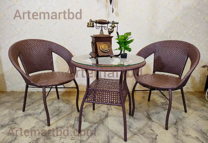 Outdoor table chair set indoor outdoor both usable 2 chair 1 table