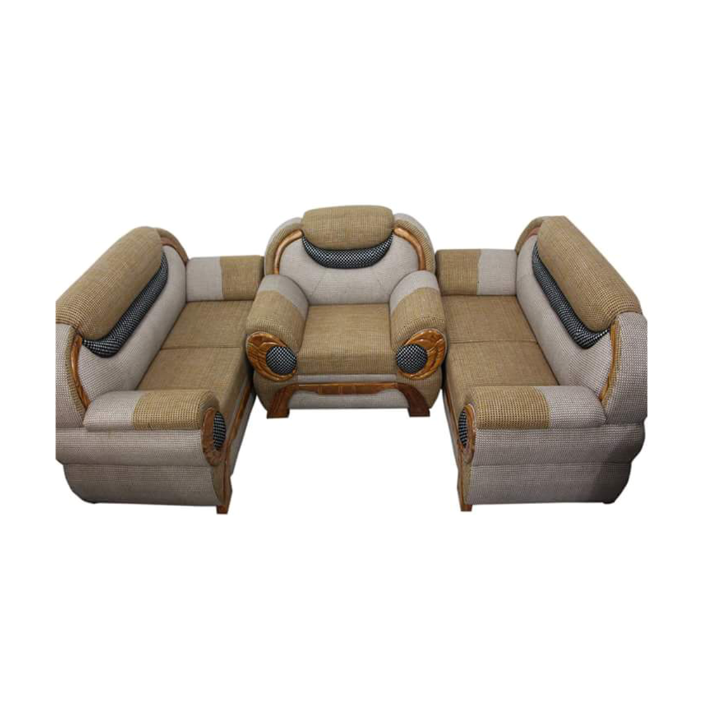 Segun Wood Sofa Set - 5 Seats - Brown-420