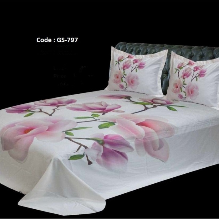 Bed Sheet Combo set-1 pcs bed sheet size – 7.50 Feet X 8.50 Feet + 2 Pcs Pillow cover size 20 inch X 20 Inch. Code GS-797