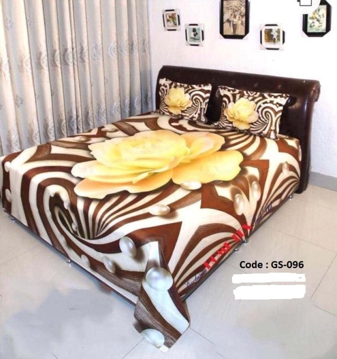 Bed Sheet Combo set-1 pcs bed sheet size – 7.50 Feet X 8.50 Feet + 2 Pcs Pillow cover size 20 inch X 20 Inch. Code GS-096