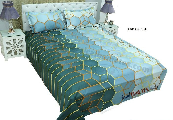Bed Sheet Combo set-1 pcs bed sheet size – 7.50 Feet X 8.50 Feet + 2 Pcs Pillow cover size 20 inch X 20 Inch. Code GS-1030