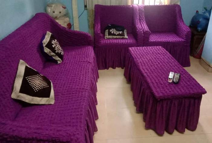 3 Pcs Sofa Cover Combo Set  + 3Pcs Cushion Cover + 1 Pcs T-Table Cover  Size 18 inch 36 inch or Round Table Size 36 inch 36 inch Code-08