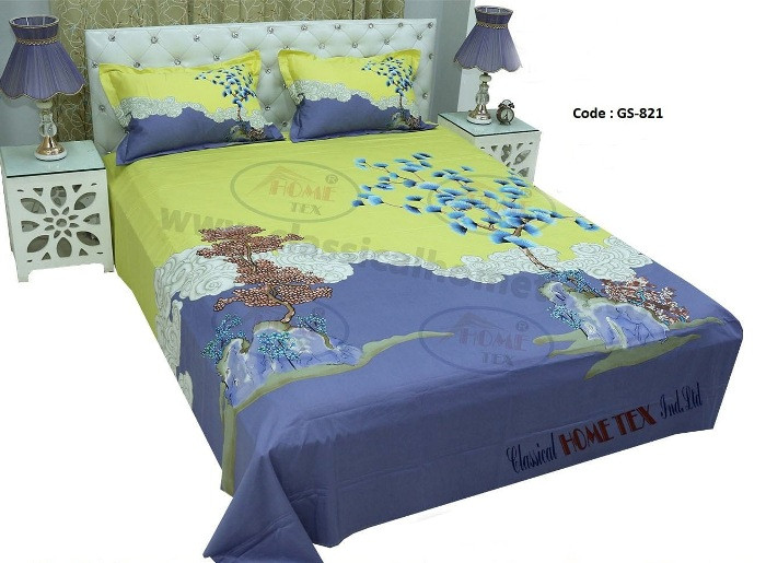 Bed Sheet Combo set-1 pcs bed sheet size – 7.50 Feet X 8.50 Feet + 2 Pcs Pillow cover size 20 inch X 20 Inch. Code GS-821