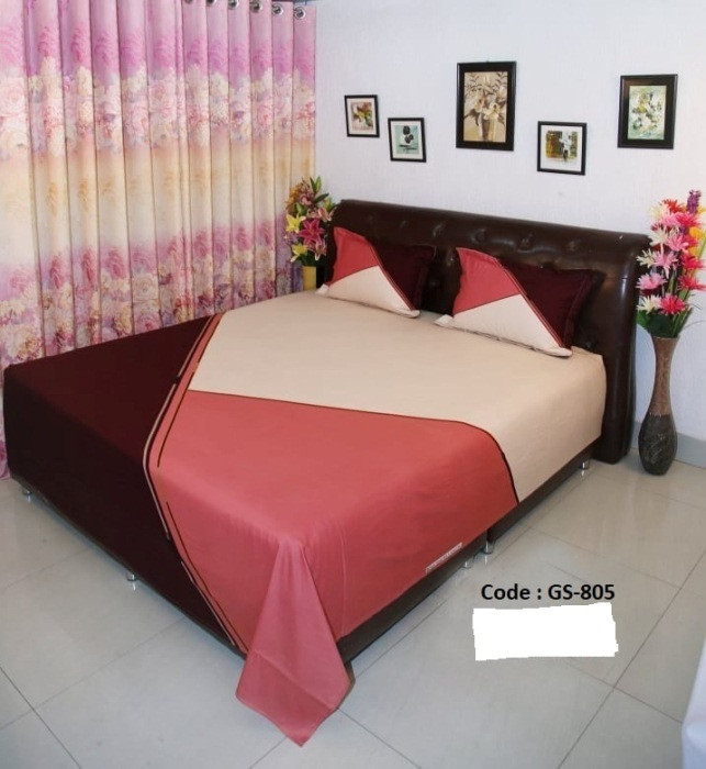 Bed Sheet Combo set-1 pcs bed sheet size – 7.50 Feet X 8.50 Feet + 2 Pcs Pillow cover size 20 inch X 20 Inch. Code GS-805