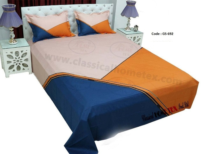 Bed Sheet Combo set-1 pcs bed sheet size – 7.50 Feet X 8.50 Feet + 2 Pcs Pillow cover size 20 inch X 20 Inch. Code GS-692