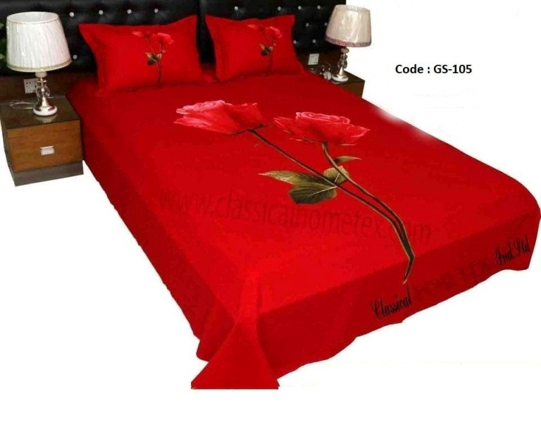 Bed Sheet Combo set-1 pcs bed sheet size – 7.50 Feet X 8.50 Feet + 2 Pcs Pillow cover size 20 inch X 20 Inch. Code GS-105