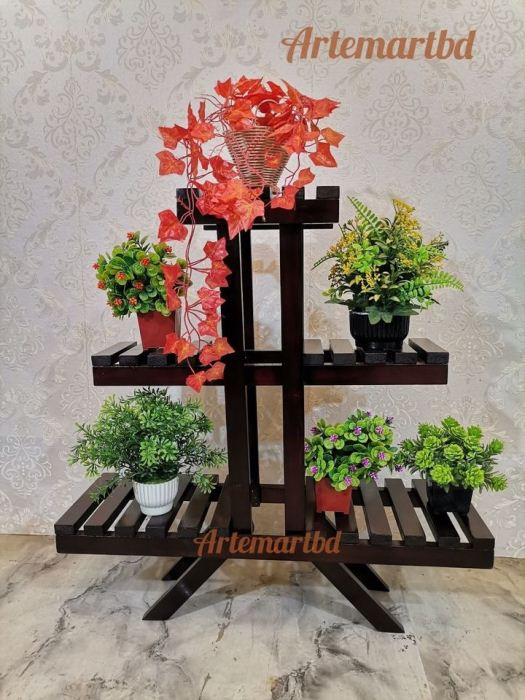 Wooden shelves plants shelves