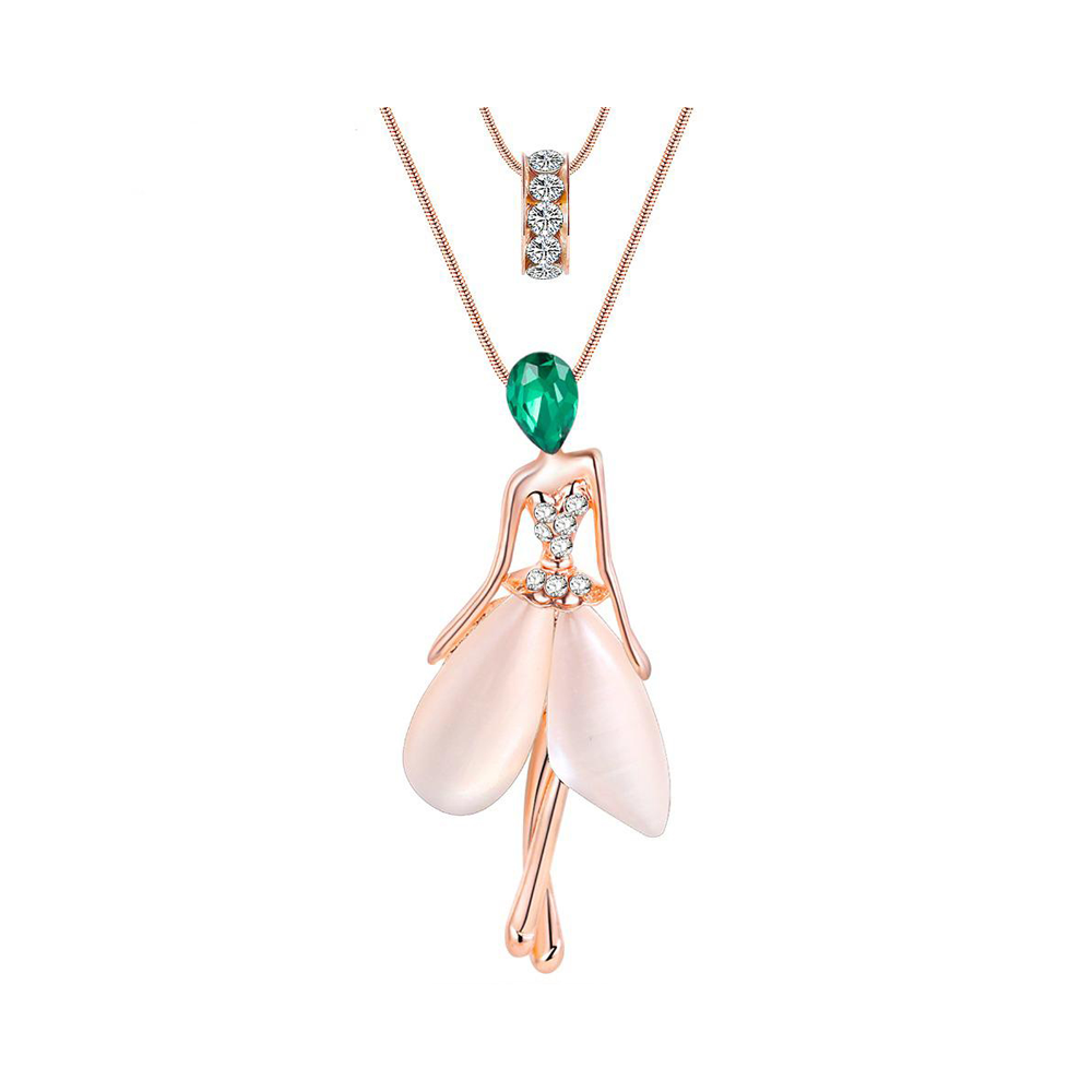 Viennois Zinc Alloy Necklace for Women - Rose Gold 31