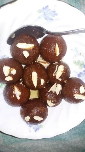Home Made  Kalu Sweet with Badam
