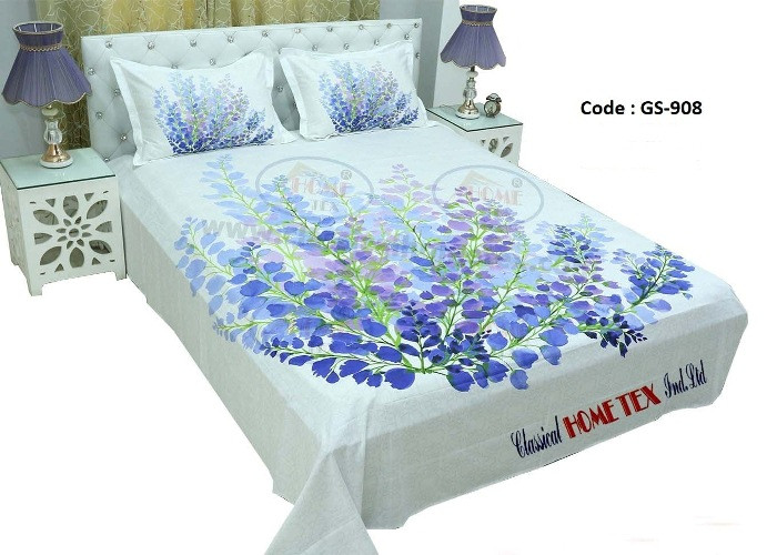 Bed Sheet Combo set-1 pcs bed sheet size – 7.50 Feet X 8.50 Feet + 2 Pcs Pillow cover size 20 inch X 20 Inch. Code GS-908
