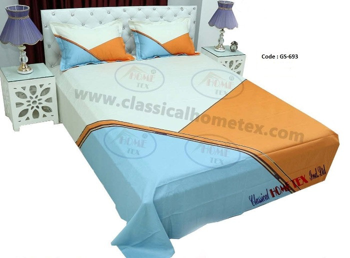 Bed Sheet Combo set-1 pcs bed sheet size – 7.50 Feet X 8.50 Feet + 2 Pcs Pillow cover size 20 inch X 20 Inch. Code GS-693