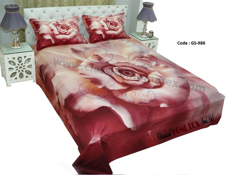 Bed Sheet Combo set-1 pcs bed sheet size – 7.50 Feet X 8.50 Feet + 2 Pcs Pillow cover size 20 inch X 20 Inch. Code GS-986
