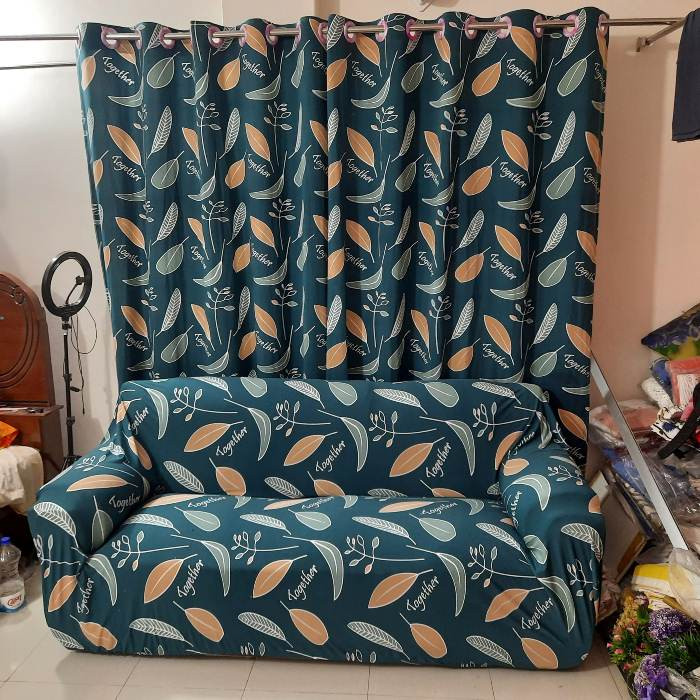 3 Pcs Sofa Cover Combo Set  + 3Pcs Cushion Cover + 1 Pcs T-Table Cover  Size 18 inch 36 inch or Round Table Size 36 inch 36 inch Code-12